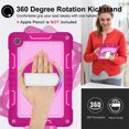 thumbnail image 4 of Dteck Screen Protector Case for Samsung Galaxy Tab A9 Plus 11-inch (X210,X215,X216),Heavy Duty Rotating Stand Rugged Rubber Case Shockproof PC Cover with Adjustable Hand/Shoulder Strap,Pink+Rose, 4 of 8