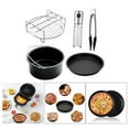 thumbnail image 4 of 5x Air Fryer Accessories Double Grill Rack Air Fryer Baking 9in, 4 of 8