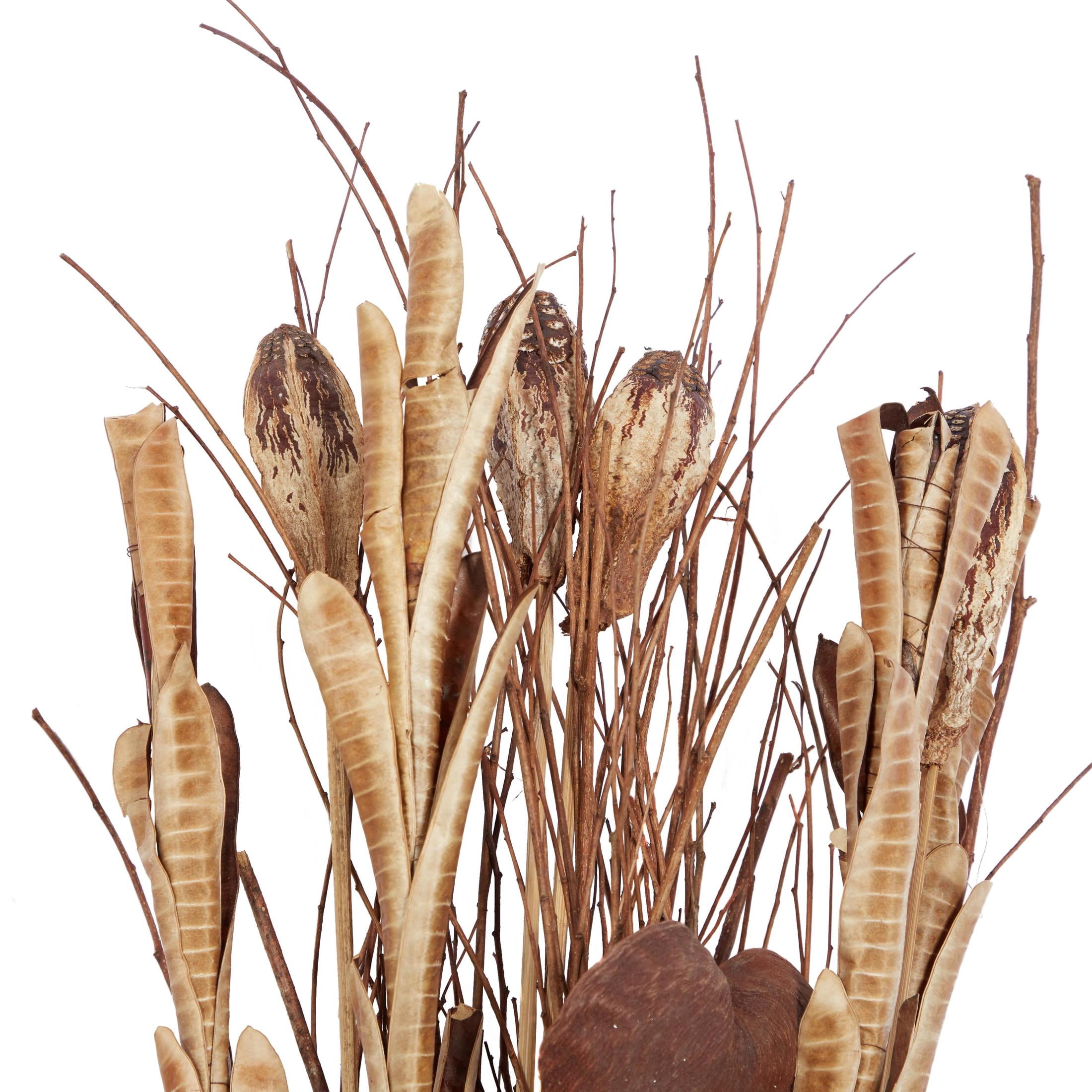 46" Bouquet Dried Plant Natural Foliage Pampas Grass Bouquet, by DecMode (2 Count)