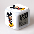 thumbnail image 1 of HANNTAOO Reloj despertador LED con diseño de Mickey Mouse, reloj de mesa creativo, reloj digital electrónico brillante y colorido para adultos, niñas, niños y niños, juguete para regalo de cumpleaños, 1 of 7