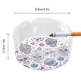thumbnail image 2 of Round Glass Ashtray 8.5×3.5in Non-Bubble Anti-Rolling Edge Smooth Not Hurt Hands For Living Room Bedroom Work Hotel Office Car Festive Cute Sugar Skulls (4), 2 of 8