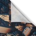 thumbnail image 2 of Ambesonne Cityscape Kitchen Curtains, Manhattan Panorama Urban, 55"x36", Blue and Pale Cinnamon, 2 of 3