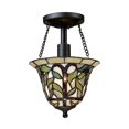 thumbnail image 1 of Elk Lighting Latham Semi Flush Mount in Tiffany Bronze, 1 of 1