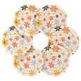 thumbnail image 7 of Yayeee 6 PCS Drink Coasters with Holder Set Woven Absorbent Round Tabletop Hot Pad, Colorful Retro Floral, 7 of 7