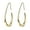 gold, variant on Lightweight Teardrop Hoop Earrings for Women - 14k Gold/White Gold Plated Large Oval Pull Through Hoop Earrings High Polished Statement Jewelry Gift for Women