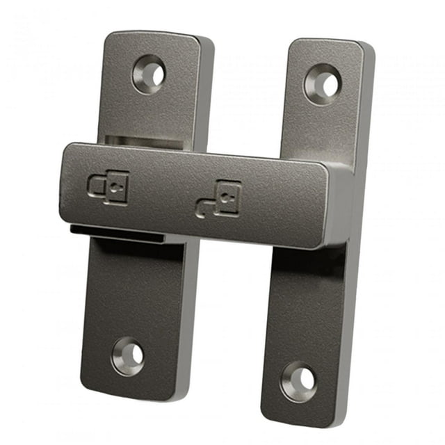 Cerradura de puerta con pestillo de puerta de , fácil instalación, cerradura de perno de puertas de metal para puerta gris