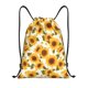 thumbnail image 1 of Fotbe Modern Elegant Sunflower Bolsa Mochila con Cordón Estampada, Bolsa de Gimnasio Deportiva, Bolsa Cinch, Bolsa con Cordón para Hombres y Mujeres-Medium, 1 of 6