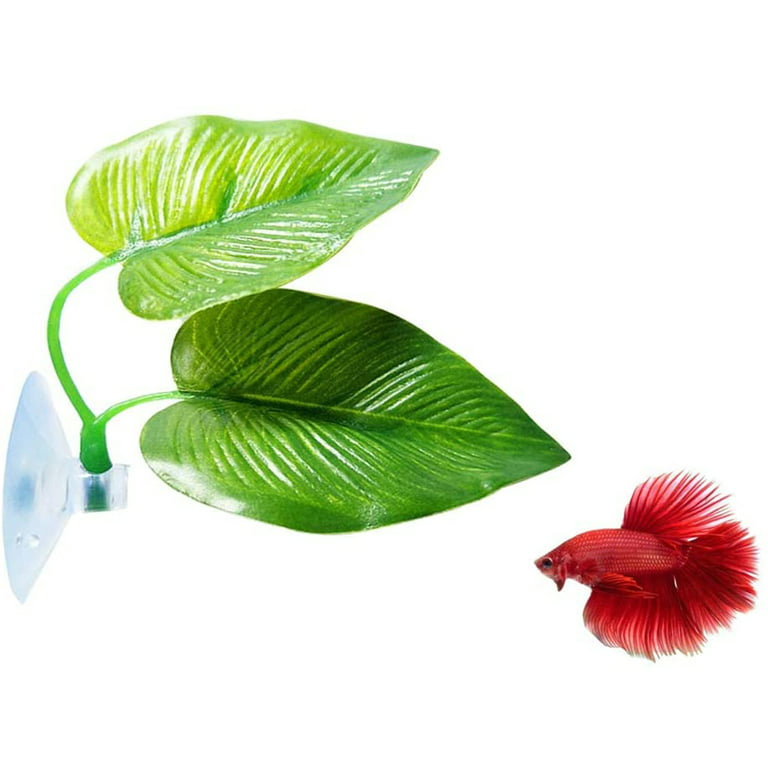 Betta Leaf Silicone Hammock Peace Plant Accessories, Betta Fish Leaf Rest  Bed, Betta Tank Decor (Pack of 1) for Small Fish Tanks, Large Fish Tanks