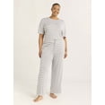 thumbnail image 2 of Joyspun Women’s Sleepwear Long Knit Pajama Pants, 29'' Inseam, Sizes S-3X, 2 of 6