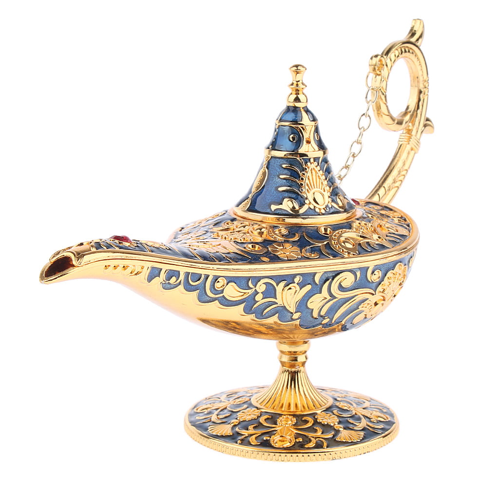 Aladdin Genie Lamps Vintage Retro For Children Home Decoration Gifts Blue 
