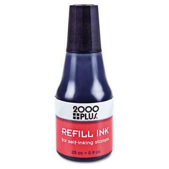 2PK 2000 PLUS Self-Inking Refill Ink, 0.9 oz. Bottle, Black (032962)