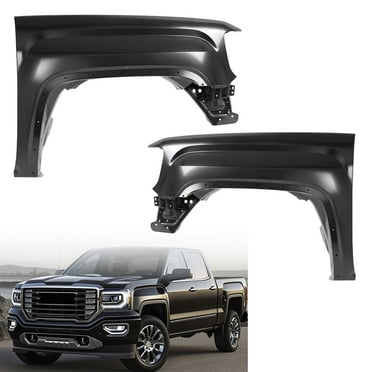 Kojem Front Fender for 2014-2019 GMC Sierra 1500 2500HD 3500HD Wheel Fender Panel Replaces 84214216 GM1241387 23303550 GM1240387 Black Steel Pair