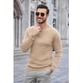 thumbnail image 3 of COOFANDY Men Dress Sweater Slim Fit Business Casual Pullover Sweater Long Sleeve Crew Neck Sweater Black, 3 of 5