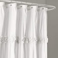 thumbnail image 3 of Lush Decor - C12864P13-000 Darla Froncé Rideau de Douche de Salle de Bain Floral, 72 "x 72", Blanc, 3 of 6