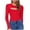 Red, variant on Njagoc3 Womens Cut-Out Slim-Fit Bodysuit, Stretchy Rayon Blend, Long Sleeves, Summer Date Nights, Clubbing & Casual Gatherings