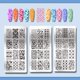thumbnail image 3 of Juego de 3 placas para estampar uñas con textura floral (36 diseños diferentes): plantillas para manicura con motivos de hojas y plantas. Placa de acero inoxidable con imagen para uñas., 3 of 7