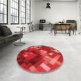 thumbnail image 4 of Ahgly Company Machine Washable Indoor Square Transitional Orange Area Rugs, 3' Square, 4 of 7