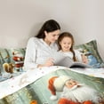 thumbnail image 5 of jejeloiu Kawaii Squirrel Cute Santa Claus Christmas Snowmen Twin Comforter Set,Reversible Lightweight Room Decor,2pcs, 5 of 8