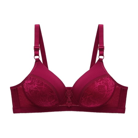 

TOWED22 Sexy Bras For Women Women s Lace Bra Sexy Plus Size Unlined Plunge Bralette Underwire Red 95B