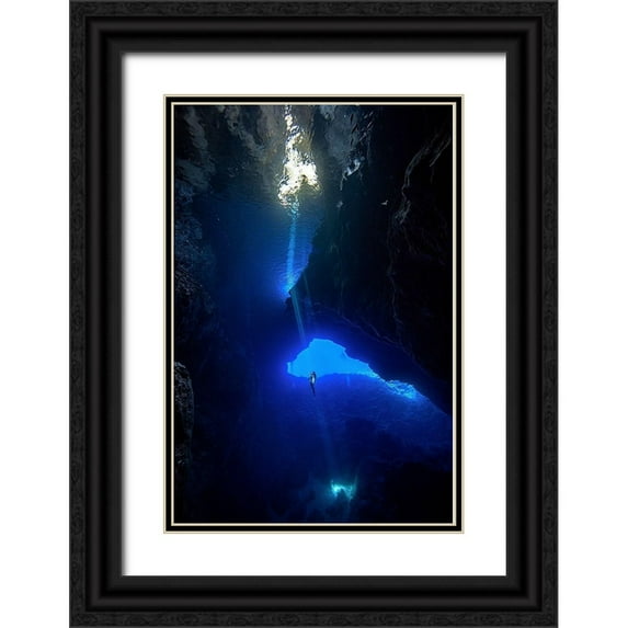 Jung, Charlie 17x24 Black Ornate Wood Framed with Double Matting Museum Art Print Titled - Sound from Sky