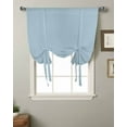 thumbnail image 2 of Blue Tie Up Curtains for Kitchen Bathroom Bedroom Windows 54 Inch Length, Pure Sky Blue Solid Color Simple Minimalism Art Balloon Drape Curtains Shade Rod Pocket Drapery Curtain Panel, 42"x63", 2 of 7