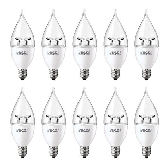 Pack de 10 Focos LED Aksi 4W Flama Base E27 Luz Blanca