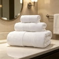 thumbnail image 1 of Juego de toallas de algodón extragrande de 3 piezas con toalla facial, de manos y de baño, multicolor, suave, altamente absorbente, de secado rápido, ligero y portátil., 1 of 6