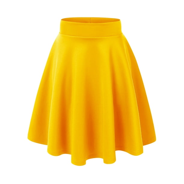 MBJ WB829 Womens Flirty Flare Skirt S YELLOW - Walmart.com