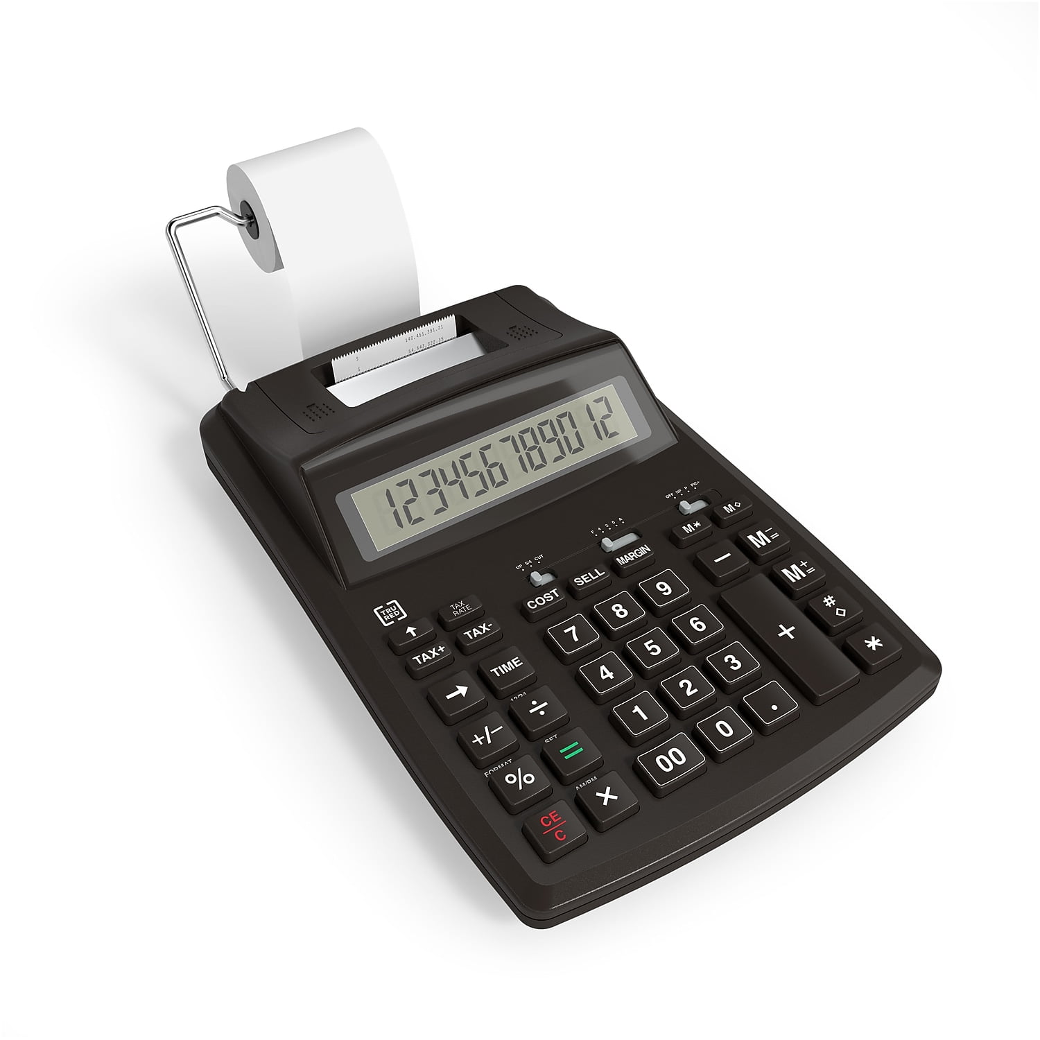 Staples TRU RED TR44780 12-Digit Desktop Printing Calculator Black