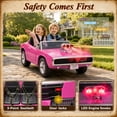 thumbnail image 6 of 24V Dodge Charger 1970 2 Seater Ride On Car, Battery Powered Ride On Toys w/4-Wheel Suspension, Parent Remote Control, Engine Spray, LED Lights, Bluetooth, MP3, 24V Ride On for Ages 3+, 6 of 9