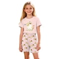 thumbnail image 5 of Piuwrlz Kids Short Sets Girls Outfit Set Suummer T-Shirt and Shorts Set Pink Size 3 Years, 5 of 8