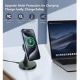 thumbnail image 4 of Soporte de cargador inalámbrico magnético Cargador rápido Mag-Safe de 15 W para iPhone 16/16 Pro/16 Plus/16 Pro Max/15/14/13/12 Series Estación de carga inalámbrica magnética/almohadilla con luz para, 4 of 5