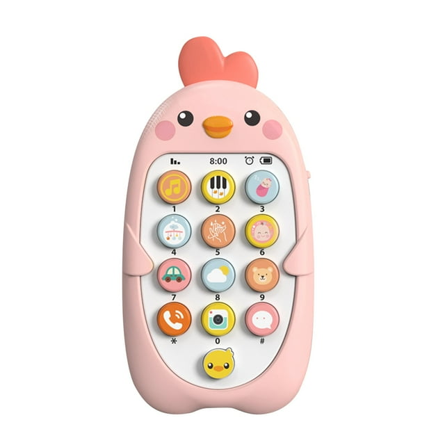 Xihbxyly Almacén de Liquidación Juguet de Teléfono para Niños con Música y Vibración Bilingüe para El Aprendizaje Temprano Del Bebé