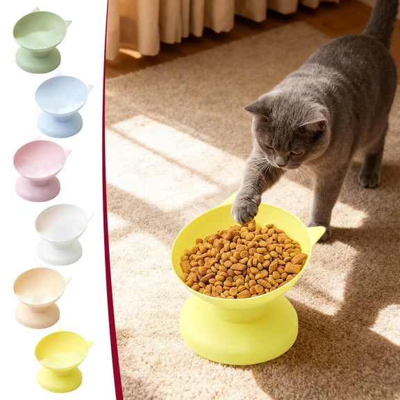 kladzum Plastic Cats Bowl Dog Bowl Cats Food Bowl Drinking Bowl To Cervical Vertebra Pet Bowl