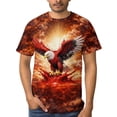 thumbnail image 4 of LAOLIUSN Men's Patriotic Bald Eagle Graphic T-Shirt, American Flag Short Sleeve Crew Neck Tee,Sizes S-4XL, 4 of 7