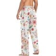 thumbnail image 5 of Men's Pajama Pants with Pockets Sleepwear Lounge Pants Stretch Casual Floral Cute Hedgehogs, 5 of 6