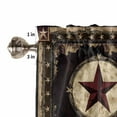 thumbnail image 4 of Western Stars Brown Kitchen Curtains and Valances Set, 3 Piece Kitchen Curtains Set 24 Inch Length, Farmhouse Country Vintage Wood Grain Rod Pocket Curtains Tier Farmhouse Window Curtains, 4 of 6