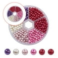 thumbnail image 3 of EeaseMX 1 paquete de cuentas redondas de vidrio de 4 mm para manualidades, cuentas coloridas para punto de cruz, accesorios para bisutería (estilo mixto 4, aproximadamente 810 piezas), 3 of 7