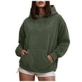 thumbnail image 5 of Kaprioy Womens Oversized Acid Wash Hoodie Unisex Heavyweight Cotton Hoodies Fleece Vintage Washed Sweatshirt Fall Fashion Clothes AG, XXXL, 5 of 6
