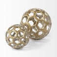 thumbnail image 3 of Mercana Moyer I Small Gold Metal Hollow Decorative Orb 68604, 3 of 7