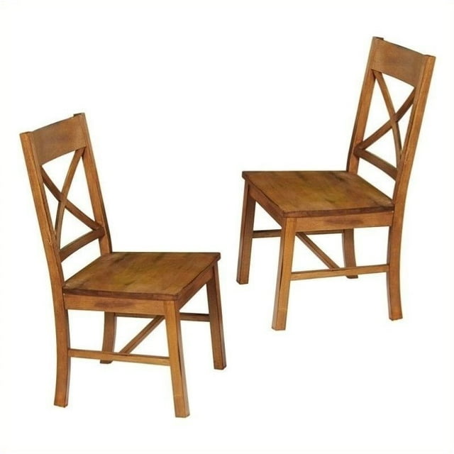 Pemberly Row Chaise de Salle à Manger en Marron Antique (Lot de 2)
