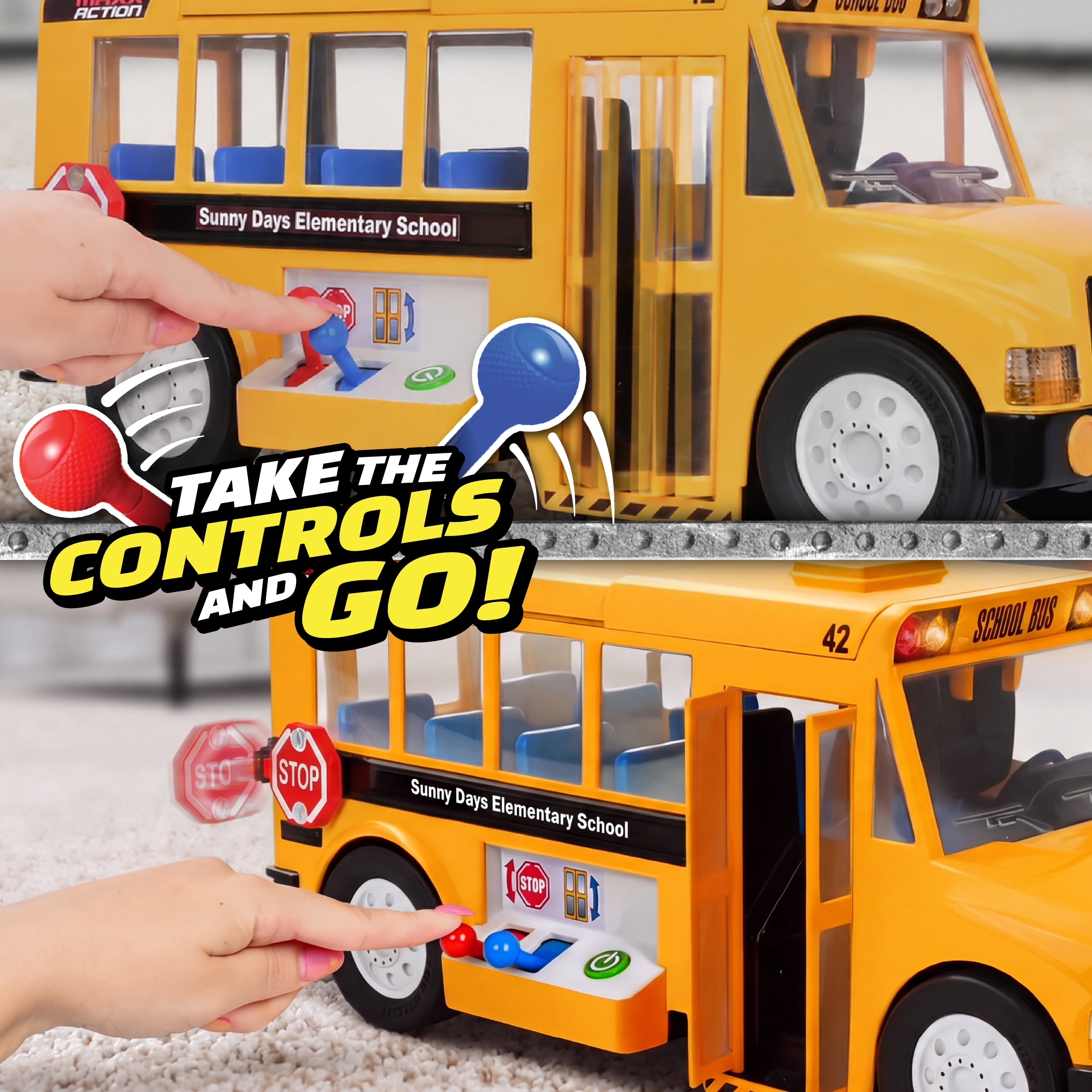 Maxx Action Mega Motorized School Bus