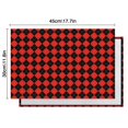 thumbnail image 5 of Red Black Checkerboard Checkered Pattern Summer Placemats Table Placemats Set Of 6-Linen Kitchen Washable Placemats Table Mats 11.8"x17.7" Non-Slip Heat Resistant, 5 of 5