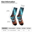 thumbnail image 2 of Disketp Blue Dragon And White Tiger Unisex Crew Socks Lightweight Breathable Ventilation Ankle Socks, Mid-calf socks for Daily, 2 of 6