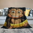 thumbnail image 2 of BCIIG Monkey Blanket Super Soft Cozy Monkey Banana Fleece Throw Blankets Lightweight Animal Plush Bedding Monkey Stuff Blanket Gifts for Men Women Kids Girls Boys Bed decor 40x50in, 2 of 6