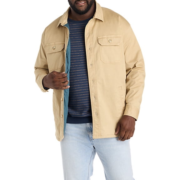 Button-Front Shirt Jacket Safari 5XL