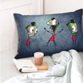 thumbnail image 6 of Invader Zim Pillowcase Cushion Pillow Covers With Hidden Zipper Pillow Case Decor For Bed Dorm Sofa Couch Car 14"x20", 6 of 8