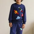 thumbnail image 3 of Favoffer Boy Dinosaur Sweatshirts Towel Embroidery Toddler Long Sleeve Cotton Space Pullover Cartoon T-Shirts Sport Top Tee For Kids 2-7T, 3 of 9