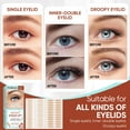 thumbnail image 4 of Invisible Double Eyelid Tape for Hooded Eyes - 480 Pcs Waterproof Eyelid Lift Strips, 3 Custom Shapes (Olive, Slim, Wide) for Instant Eye Definition, Skin-Friendly Makeup Tape Set, 4 of 9