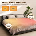 thumbnail image 6 of Ocuuziisu Electric Blanket 90" x 100" King Size Heated Blanket, Flannel and Sherpa, 10 Hour Auto-off, 9 Heat Settings, Fast Heating, Machine Washable, Camel, 6 of 9